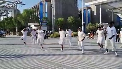 A flash mob breaks out in dance at Expo 2020 Dubai