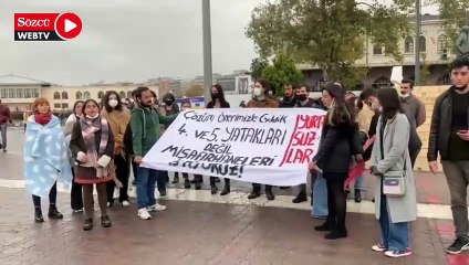 İstanbul'da 'barınamıyoruz' eylemi: "Tüm devlet misafirhaneleri öğrencilere açılsın"