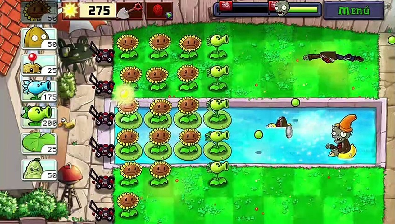 #22 Plantas Contra Zombis Free Aventura Piscina Nivel 2 / Consigo la Tripitidora / Android