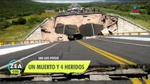 Se desploma puente vehicular en San Luis Potosí; hay un muerto