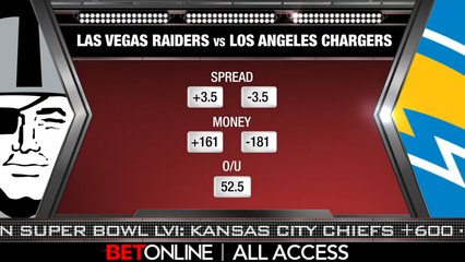 Las Vegas  Raiders vs LA Chargers NFL Picks | BetOnline.ag NFL Football Odds
