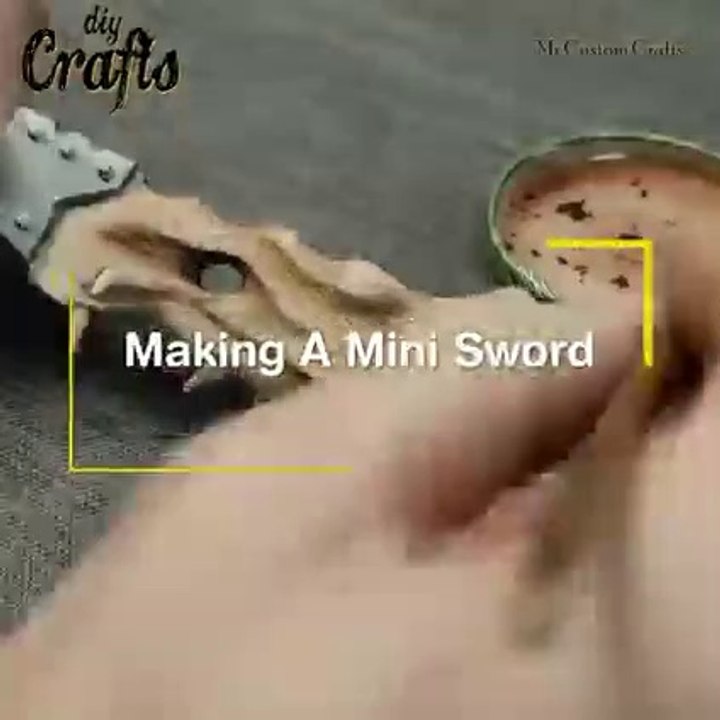 making mini sword  Turn a Large Rusty Nail into a Beautiful little Sword  mini sword paper
