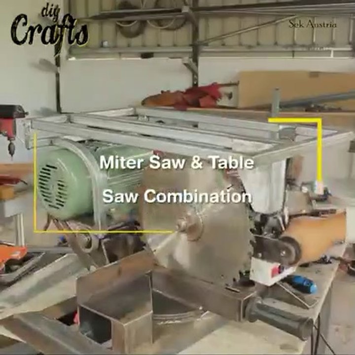 miter saw and table saw combination highly Functional WORKBENCH with Table Saw and Miter Saw Station