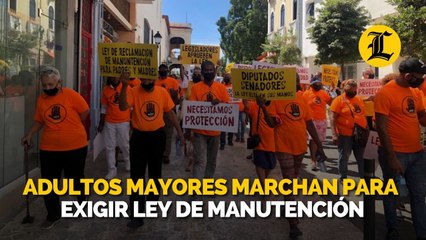 Adultos mayores marchan para exigir ley de manutención
