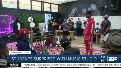 Los Angeles students surprised with music studio