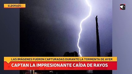 Captan la impresionante caída de rayos