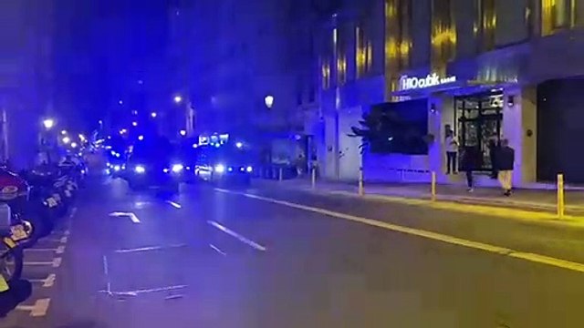 Els Mossos arriben a Via Laietana a la manifestació dels CDR / Guillem Ramos