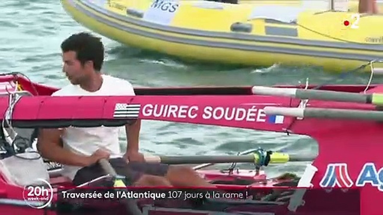 Navigation : l'aventurier Guirec Soudée a bouclé sa traversée de l'Atlantique à la rame en 107 jours