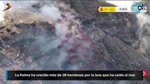 La Palma ha crecido más de 28 hectáreas por la lava que ha caído al mar