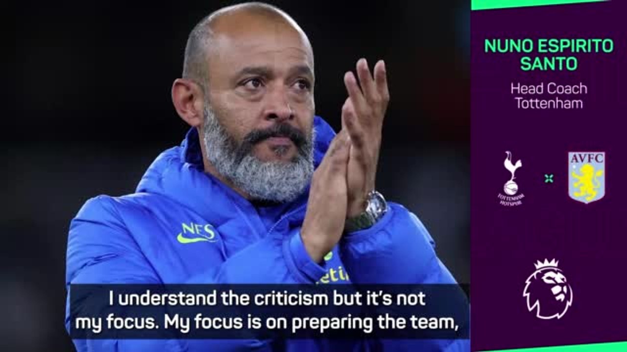 Nuno indifferent to criticism of Spurs start