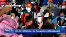 Mensos Serahkan Bantuan Bagi Anak Korban  Banjir