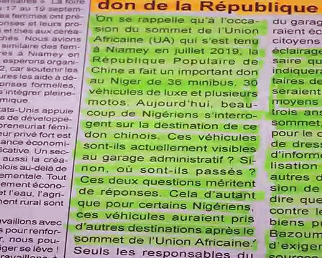 Revue Presse Labari Hausa 1er Octobre