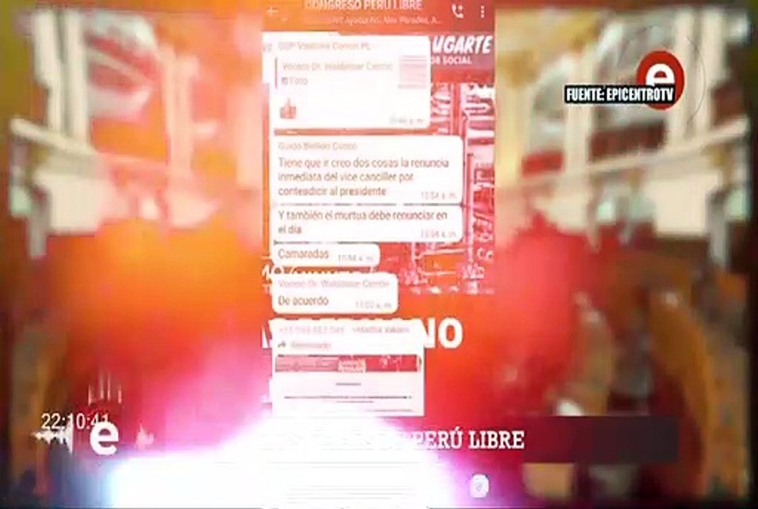 Chats de Perú Libre exponen disputas en la bancada y pedido de Guido Bellido sobre salida de Óscar Maúrtua