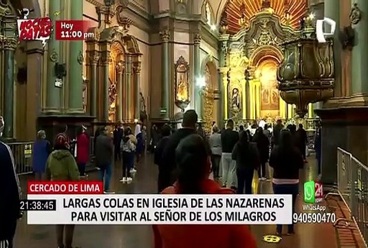 Nazarenas: cientos de fieles visitaron al Señor de los Milagros