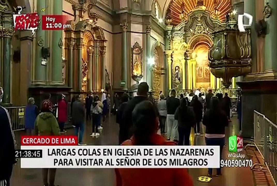 Nazarenas: cientos de fieles visitaron al Señor de los Milagros