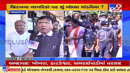 Union Health Minister Mansukh Mandaviya pays tribute to Mahatma on Gandhi Jayanti in Bhavnagar _ TV9