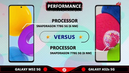 SAMSUNG GALAXY M52 5G VS SAMSUNG GALAXY A52s 5G l Phones Comparison l Specifications