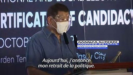 Philippines: Duterte annonce son retrait de la vie politique après la présidentielle