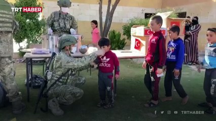 Mehmetçik'ten Suriye'de bölge halkına yardım eli