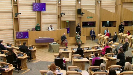 Queen marks happy times with Philip as she opens Holyrood
