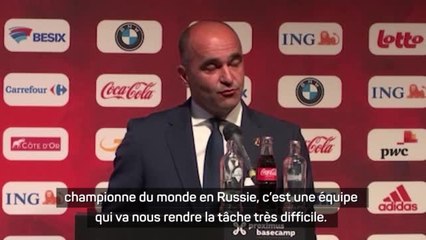 Belgique - Martinez : "Ce n'est pas une revanche" face à la France