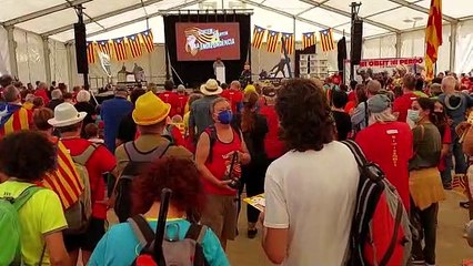 El discurs de Jordi Pesarrodona en l'acte final de la Marxa del Nord a Aiguaviva