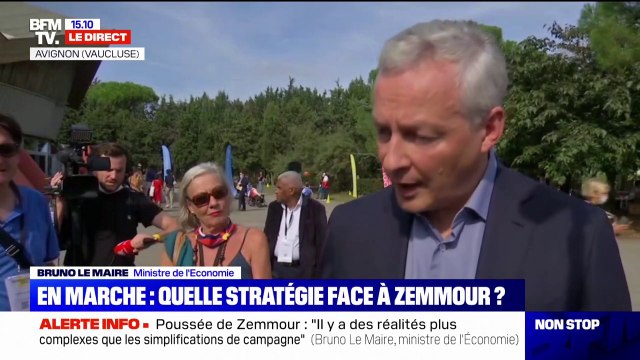 Bruno Le Maire sur la montée d'Éric Zemmour dans les sondages: Il y a des réalités plus complexes que les simplifications de campagne