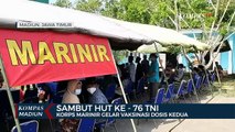 Sambut HUT TNI Ke-76, Korps Marinir Gelar vaksinasi Dosis Kedua