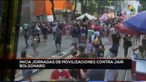 teleSUR Noticias 11:30 2- 10: Inicia jornada de movilizaciones contra Jair Bolsonaro