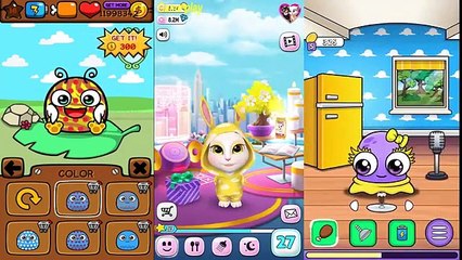 My Talking Angela Vs My Boo Vs Moy 5 Virtual Pet Game - Gameplay HD