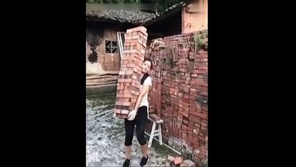 woman lift carry man part 1