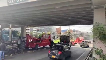 Accidente de tractocamión generó caos vehicular en la Autopista Norte