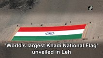 'World's largest Khadi National Flag' unveiled in Leh