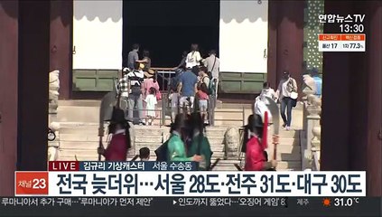 [날씨] 전국 맑고 늦더위…서울 28도·전주 31도