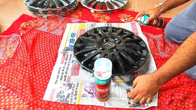 Convert car wheel cap into alloys wheels only 150 rs || car wheel cover paint || baleno alloys |alloy wheel cap|hub cap