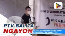 Sebastian at Paolo Duterte, naghain ngayong araw ng certificate of candidacy sa Davao City