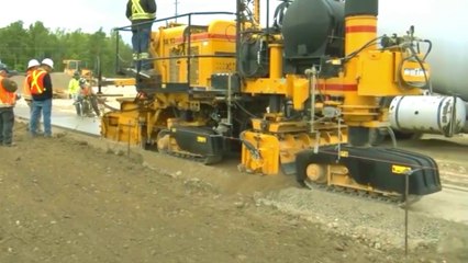 Concrete Road Projects With Advanced Heavy Equipment