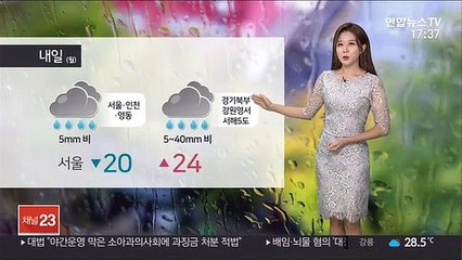 [날씨] 내일 수도권·강원 비…남부 늦더위
