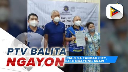 Mga local officials sa Tandag City, naghain ng COC ngayong araw