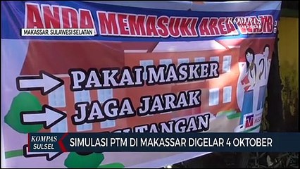 Simulasi PTM SMP Di Makassar Digelar 4 Oktober