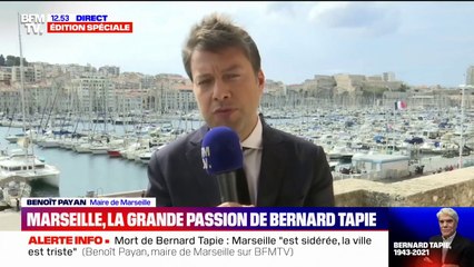 Mort de Bernard Tapie: "Un homme solaire, flamboyant, rebelle", témoigne Benoît Payan, le maire de Marseille