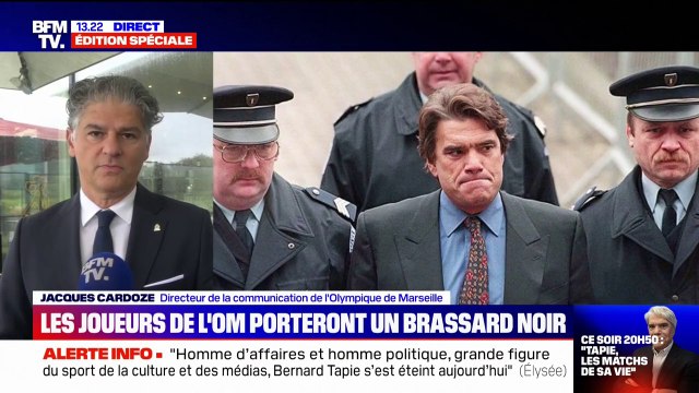 Mort de Bernard Tapie: les joueurs de l'Olympique de Marseille porteront un brassard noir lors du match contre Lille ce dimanche