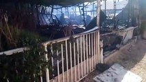 Estado en el que ha quedado el camping de La Manga tras el incendio.