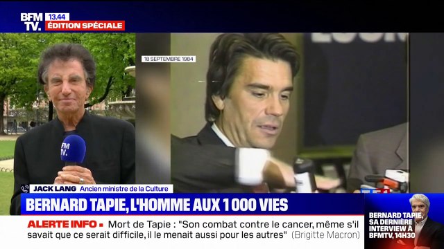 Mort de Bernard Tapie: C'était un forcené de la vie, un lion, rien ne l'arrêtait , témoigne Jack Lang