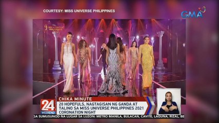 28 hopefuls, nagtagisan ng ganda at talino sa Miss Universe Philippines 2021 coronation night | 24 Oras Weekend