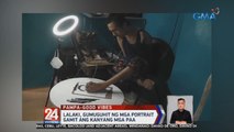 Lalaki, gumuguhit ng mga portrait gamit ang kanyang mga paa | 24 Oras Weekend