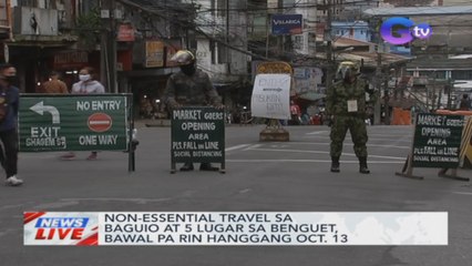 Non-essential travel sa Baguio at 5 lugar sa Benguet, bawal pa rin hanggang Oct. 13 | News Live