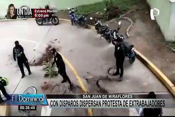 SJM: con disparos dispersaron a trabajadores que protestaban en la municipalidad del distrito