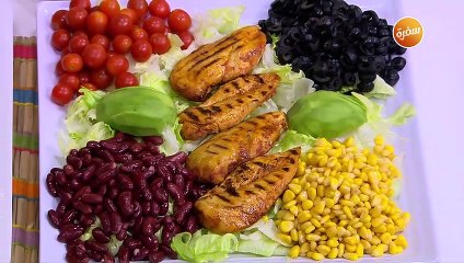 سلطة الذرة والدجاج المشوي| غادة التلي