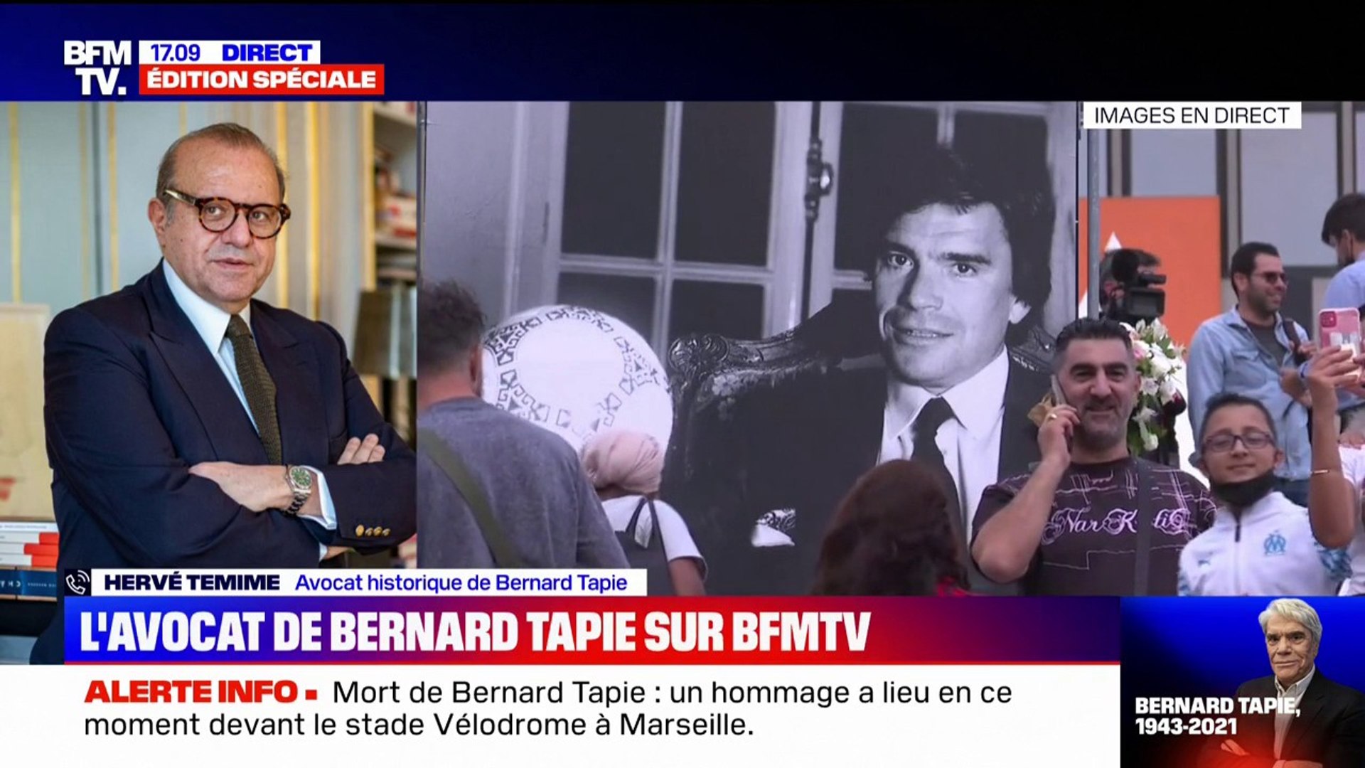 Mort de Bernard Tapie: Hervé Temime, son avocat historique, décrit "un  homme hors du commun" - Vidéo Dailymotion